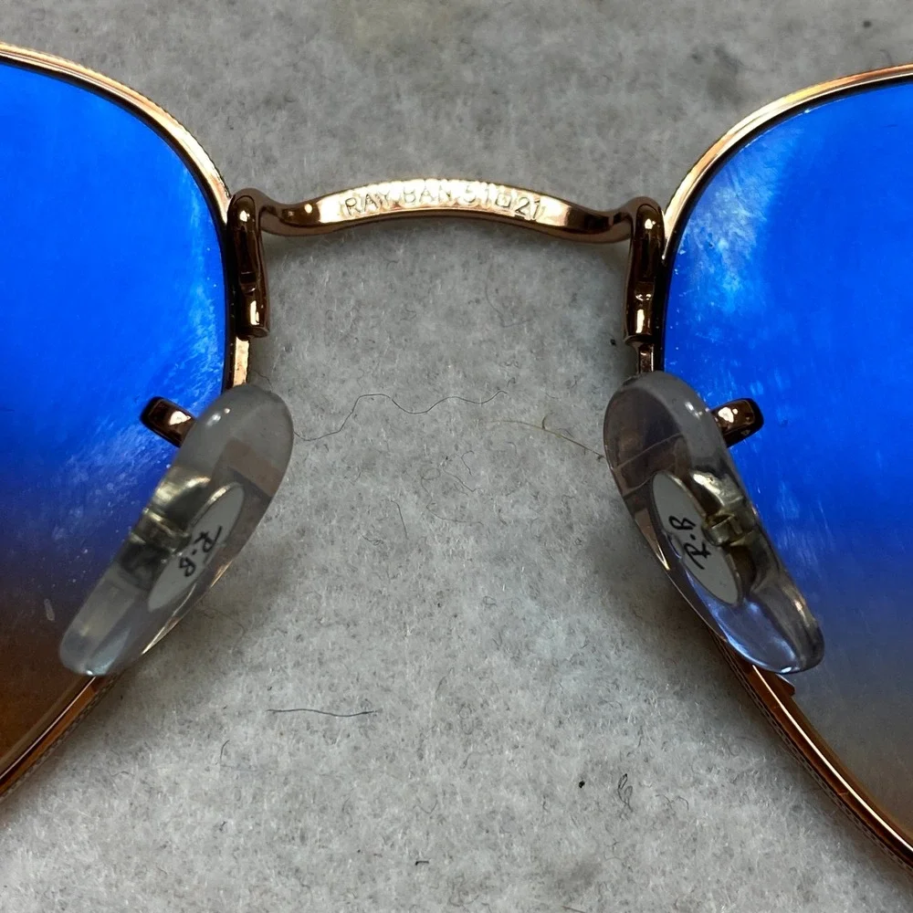 Ray-Ban RB3548-N Hexagonal Sunglasses Unisex 51mm Copper Flat Gradient Lenses